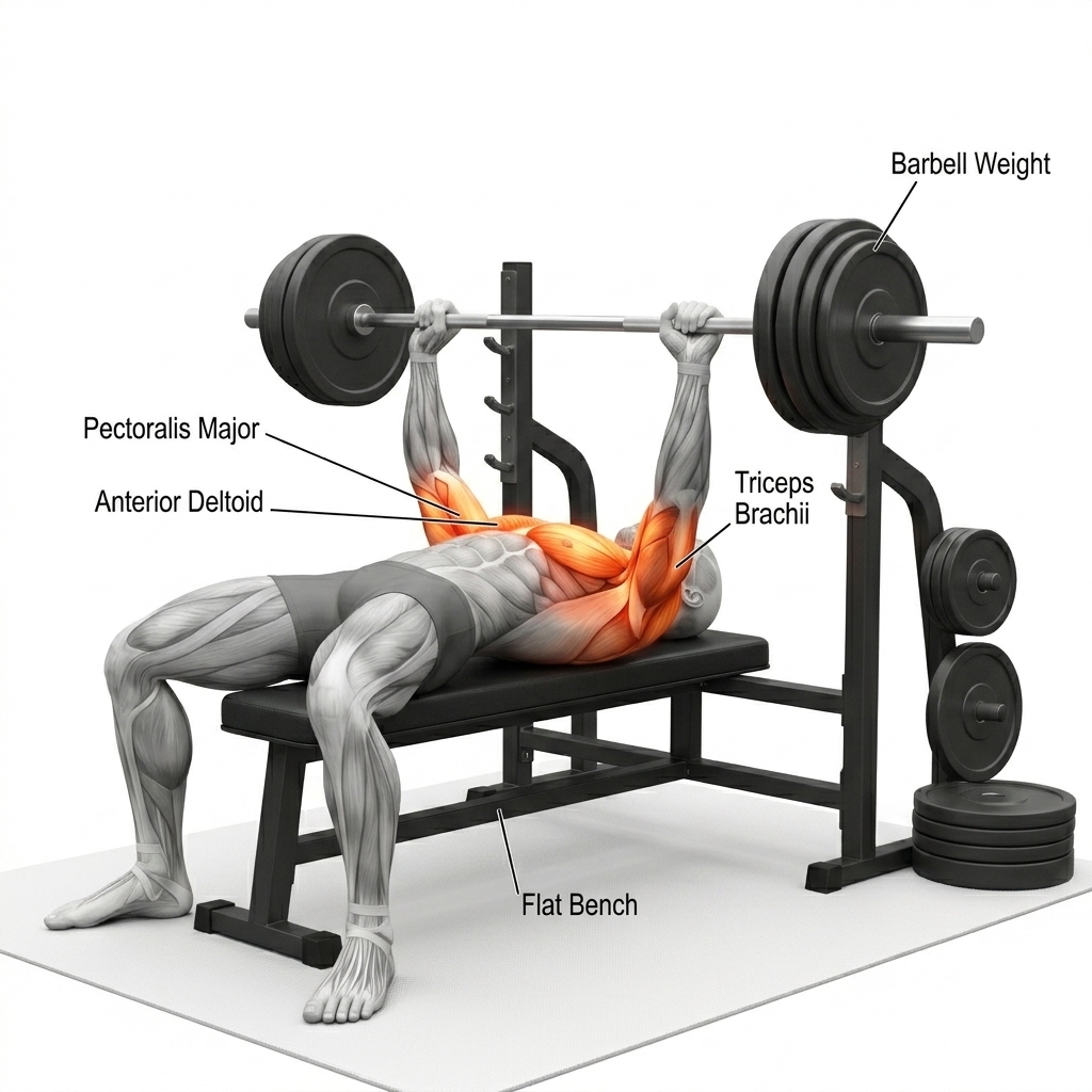 Barbell Bench Press (Flat)